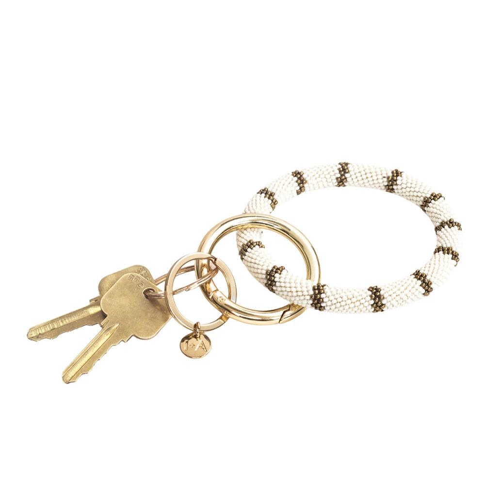 2738 Chloe Beaded Key Ring and Bracelet Handmade Jewelry for the Modern